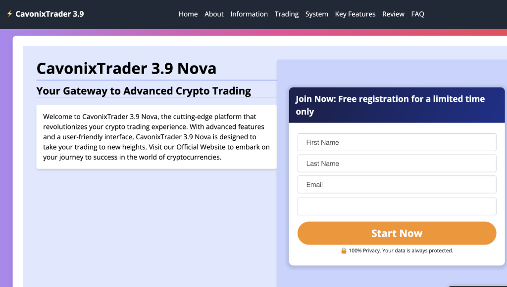 Cavonixtrader-3-9-nova.cyou Exposed